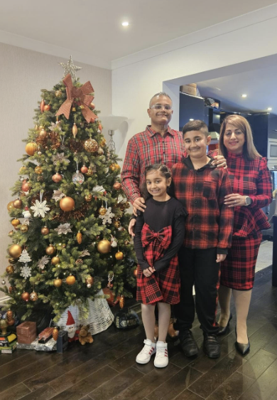 Rodzina w Boże Narodzenie 