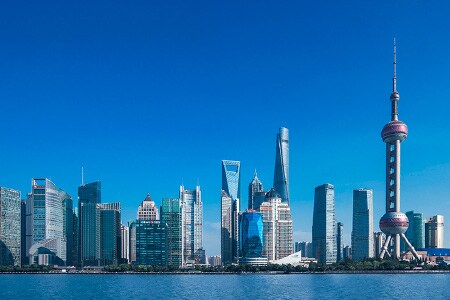 Panorama Szanghaju z Shanghai World Financial Center