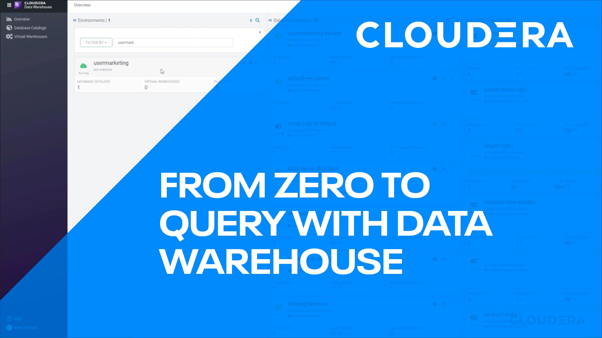 Od zera do zapytania z usługą Cloudera Data Warehouse