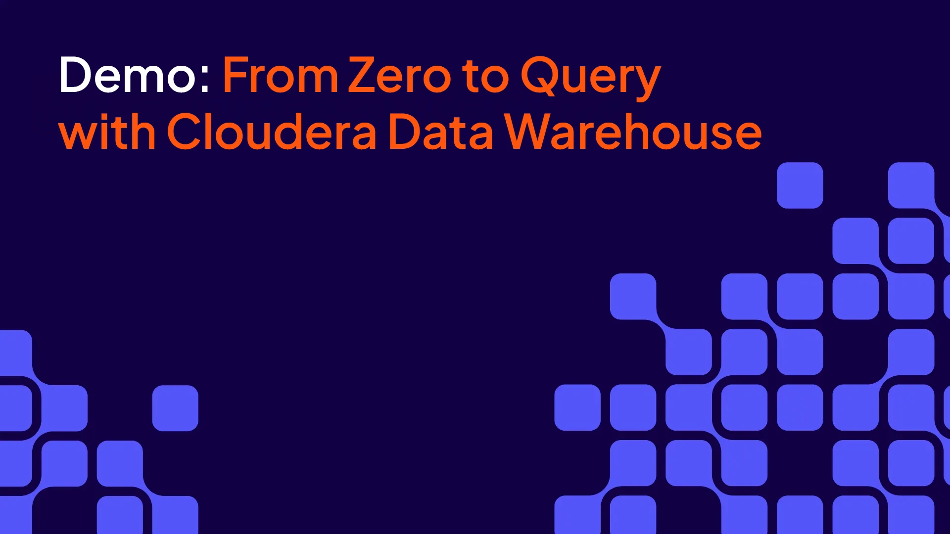 Od zera do zapytania z usługą Cloudera Data Warehouse — miniatura wideo