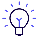 Ikona żarówki symbolizująca innowację