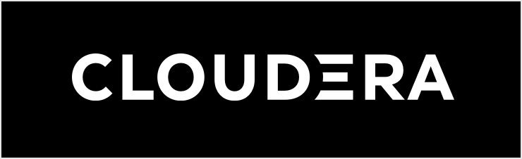 Logo Cloudera na czarnym tle